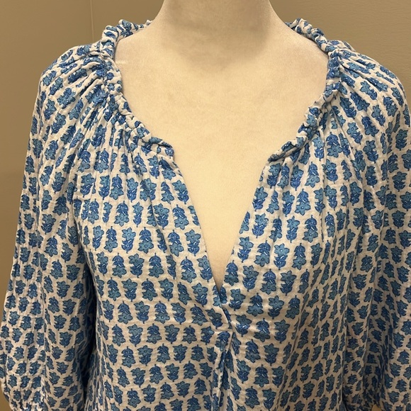 Vineyard Vines Seastitch Print Popover Blouse - Picture 2 of 6